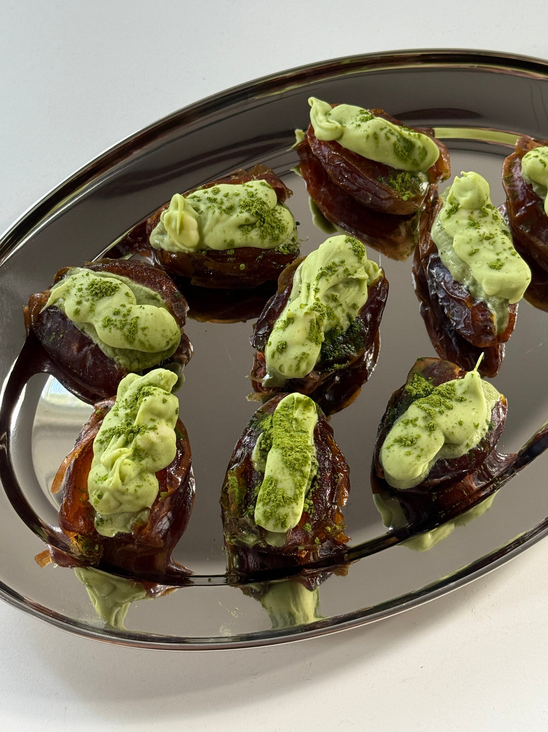 Matcha Stuffed Dates with White Chocolate & Yoghurt | Hormone-Balancing Fertile You Recipe